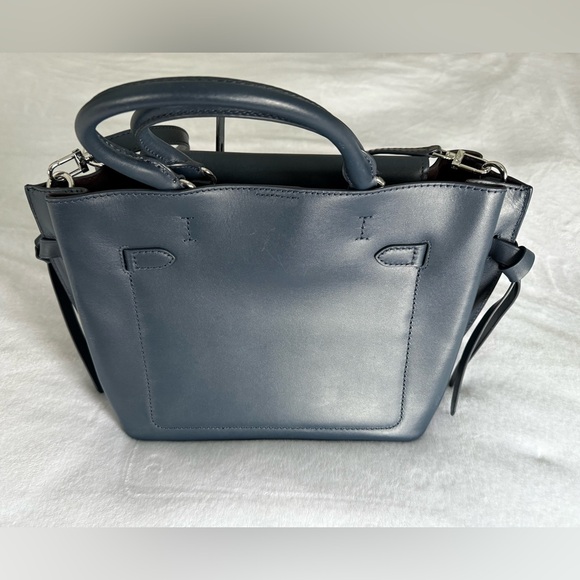 Michael Kors Hamilton Legacy Elegant Navy Leather Handbag - Picture 3 of 8